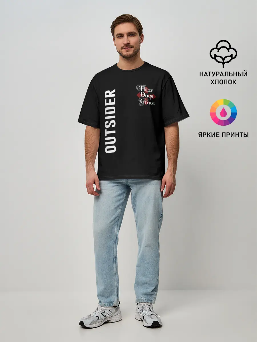 Мужская футболка оверсайз / Three Days Grace