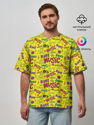Мужская футболка оверсайз / Rock