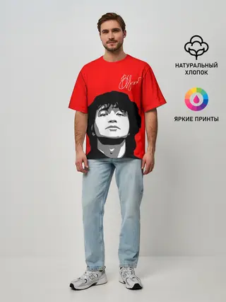 Мужская футболка оверсайз / ВИКТОР ЦОЙ