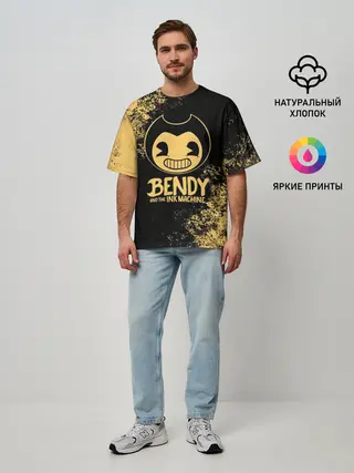 Мужская футболка оверсайз / Bendy And The Ink Machine