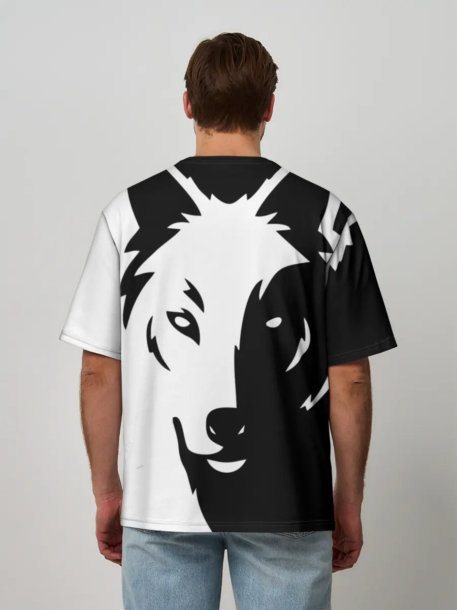 Мужская футболка оверсайз / Зверь