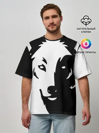 Мужская футболка оверсайз / Зверь