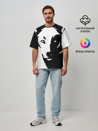 Мужская футболка оверсайз / Зверь
