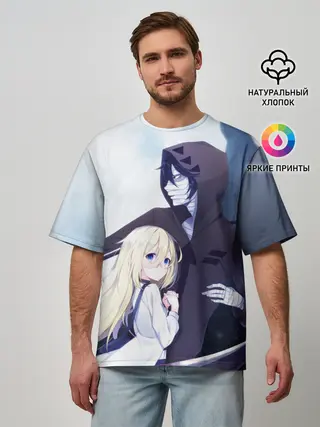 Мужская футболка оверсайз / ANGELS OF DEATH. Rachel & Isaac