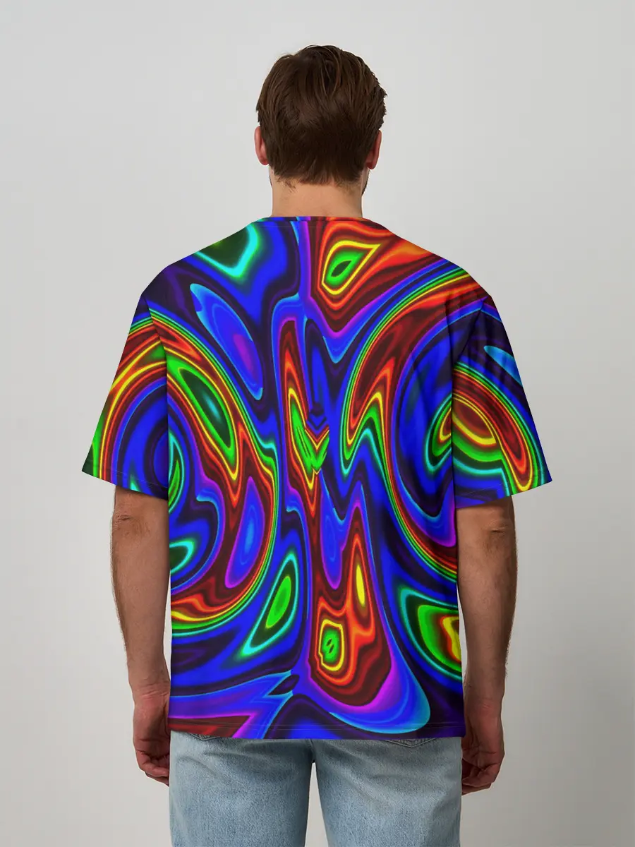 Мужская футболка оверсайз / НЕОНОВЫЕ КРАСКИ