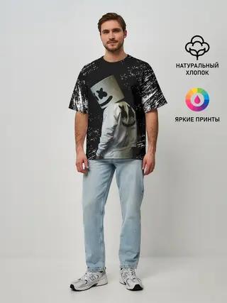 Мужская футболка оверсайз / Marshmello