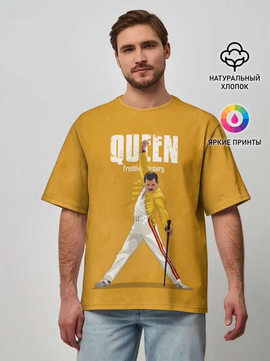 Мужская футболка оверсайз / Queen