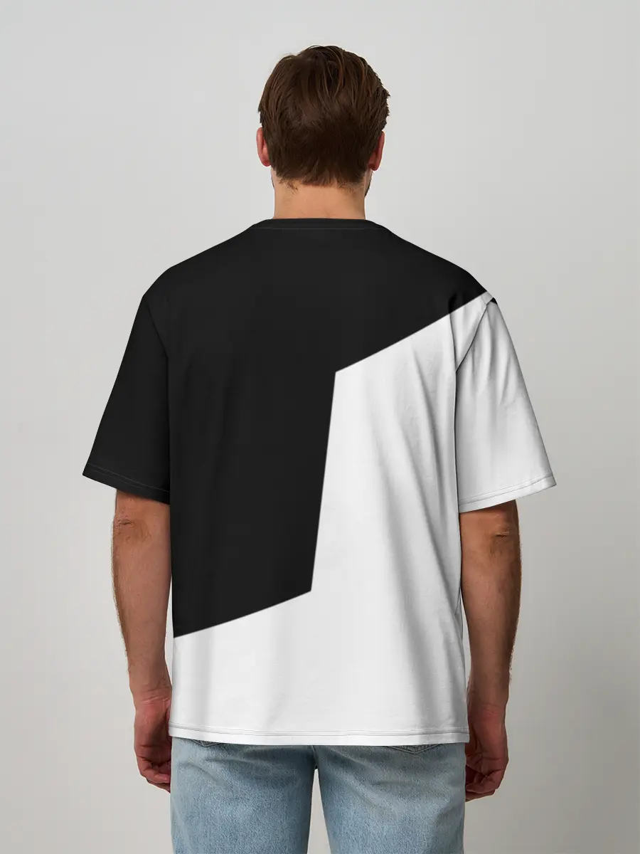 Мужская футболка оверсайз / Инь - янь