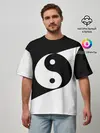 Мужская футболка оверсайз / Инь - янь