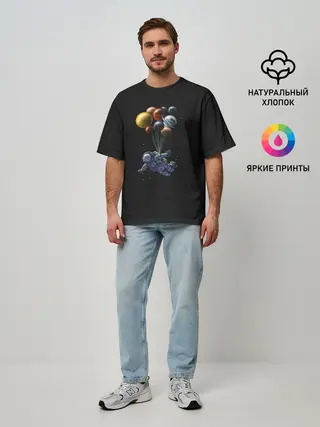 Мужская футболка оверсайз / Space Travel