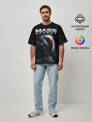 Мужская футболка оверсайз / Mass Effect