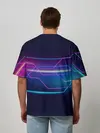 Мужская футболка оверсайз / Лазерные лучи