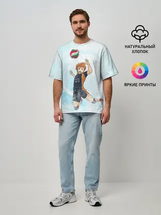 Мужская футболка оверсайз / Шоё Хината | Хайкю