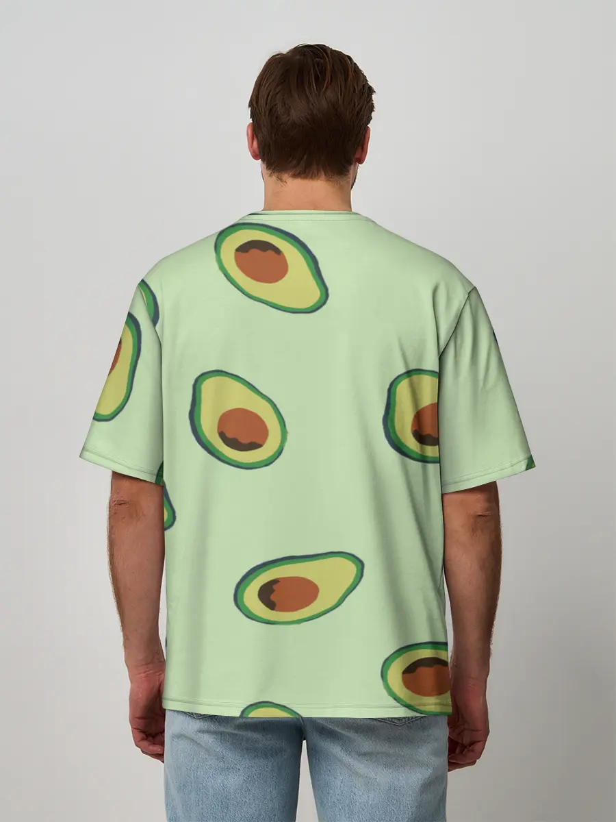 Мужская футболка оверсайз / АВОКАДО.