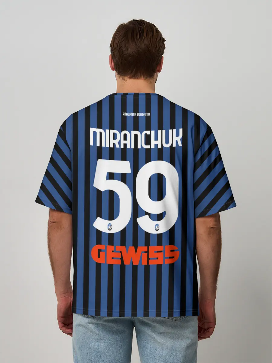Мужская футболка оверсайз / Миранчук Аталанта Форма
