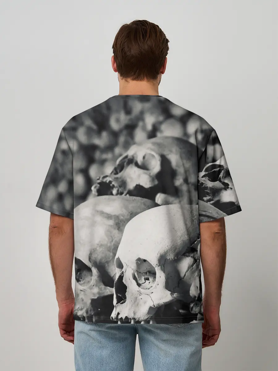 Мужская футболка оверсайз / ЧЕРЕПА
