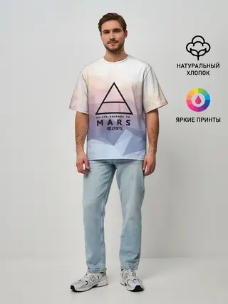 Мужская футболка оверсайз / 30 Seconds to Mars