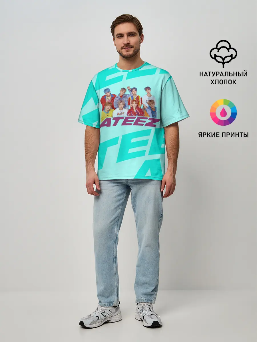 Мужская футболка оверсайз / Ateez