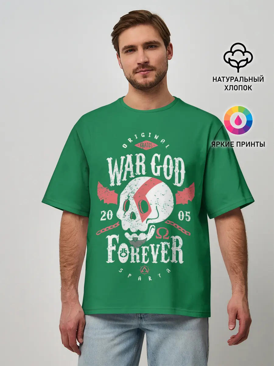 Мужская футболка оверсайз / War God