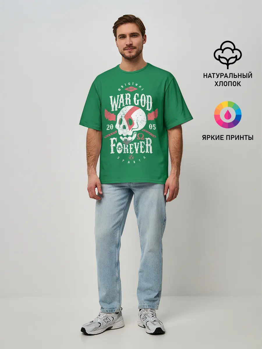 Мужская футболка оверсайз / War God