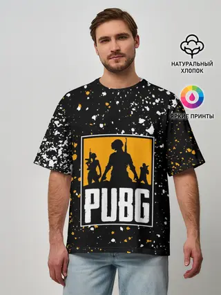 Мужская футболка оверсайз / PUBG / ПАБГ / ГРАНЖ