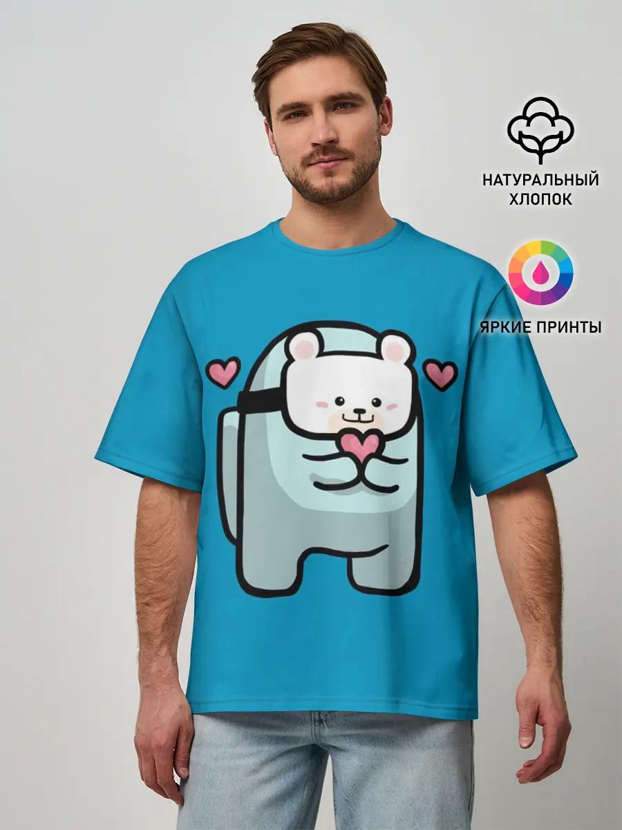 Мужская футболка оверсайз / Nyan Cat