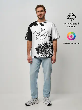 Мужская футболка оверсайз / Автограф Фредди Меркьюри