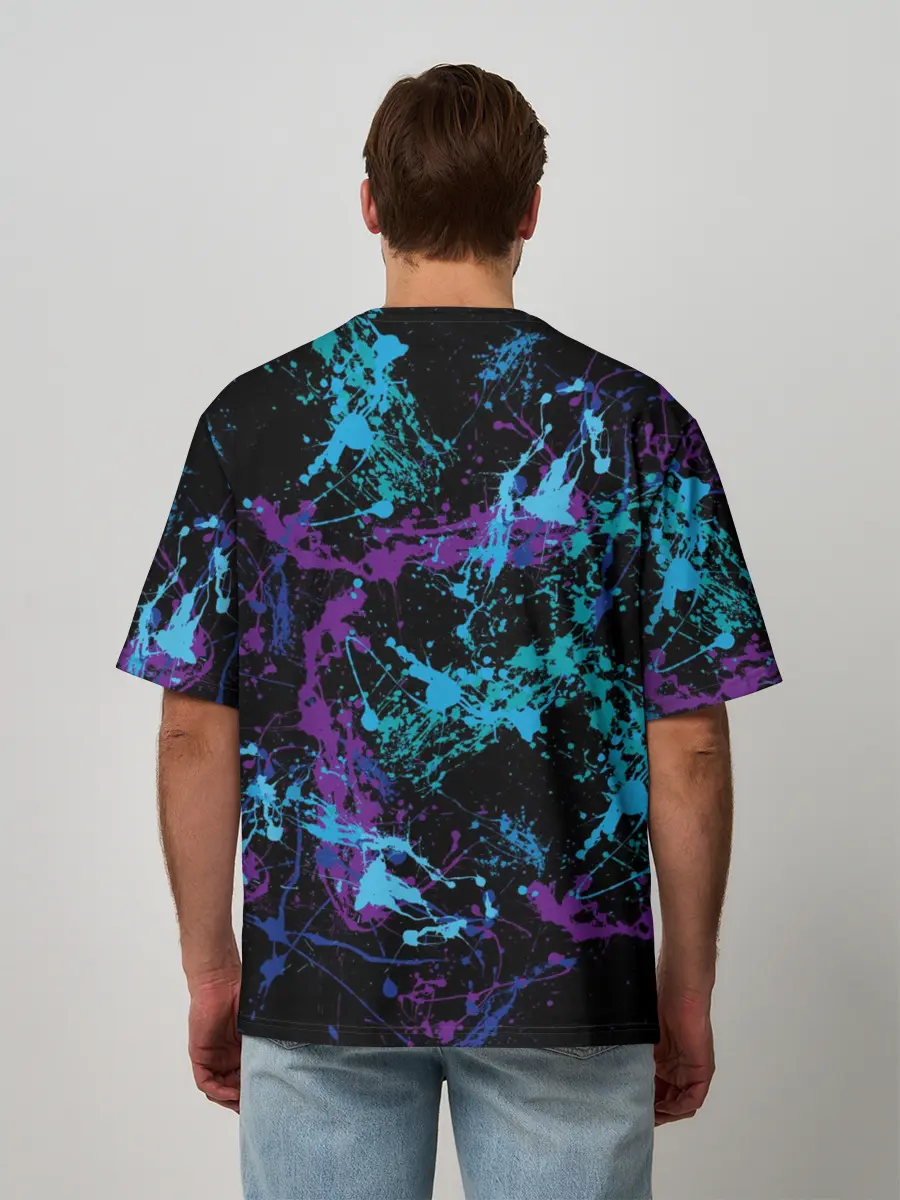 Мужская футболка оверсайз / Брызги