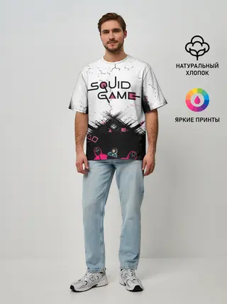 Мужская футболка оверсайз / SQUID GAME | ИГРА В КАЛЬМАРА,