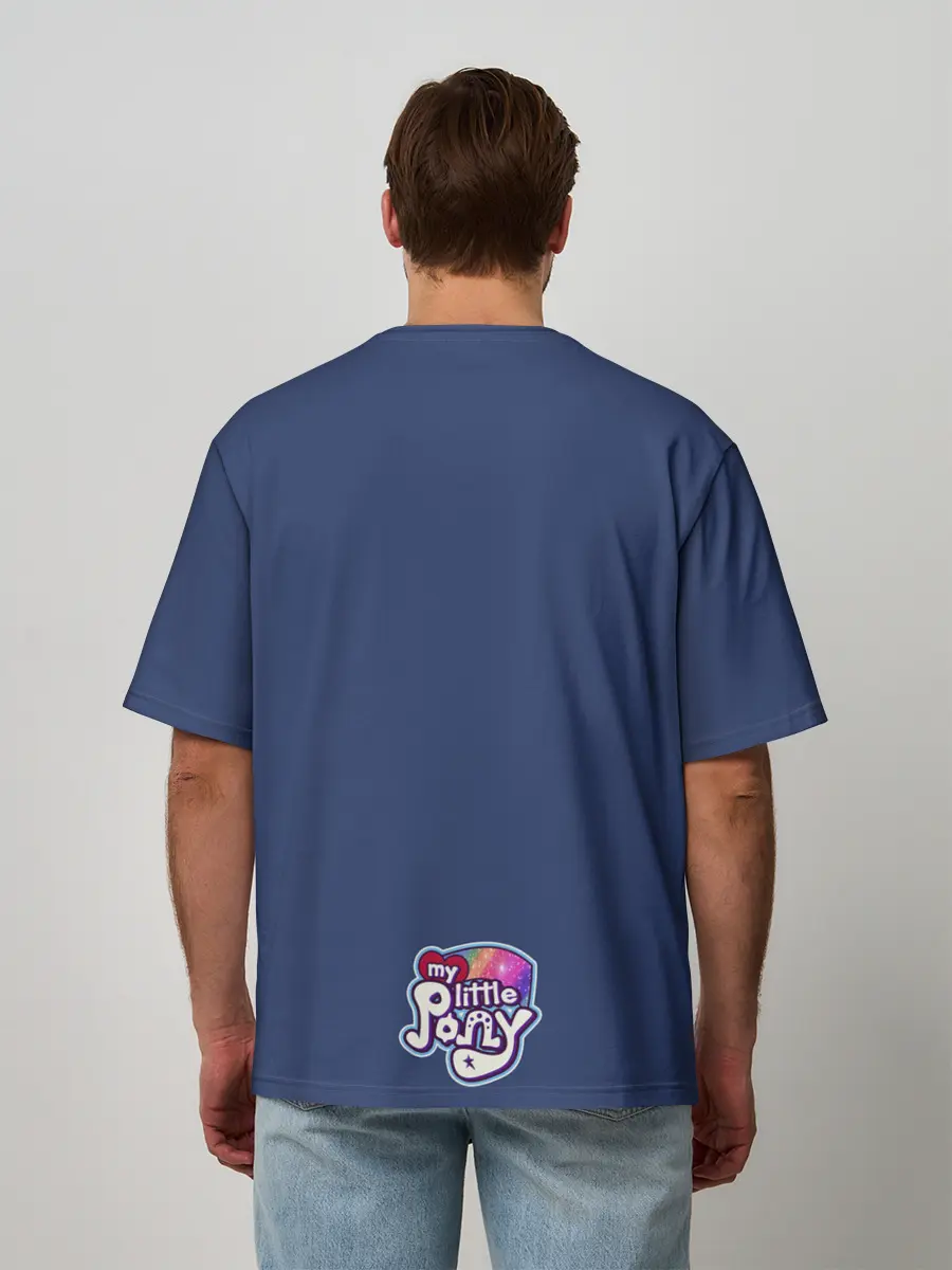 Мужская футболка оверсайз / Эплджек в алмазах