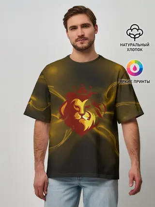 Мужская футболка оверсайз / King Lion