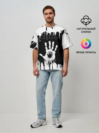 Мужская футболка оверсайз / DEATH STRANDING