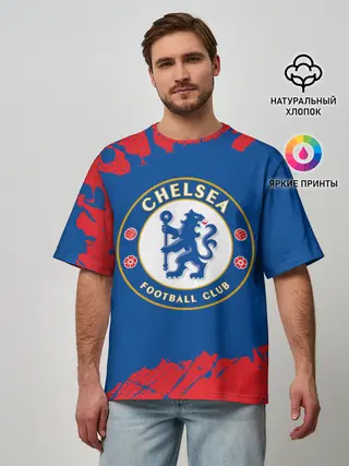 Мужская футболка оверсайз / CHELSEA F.C. / ЧЕЛСИ