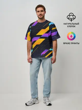 Мужская футболка оверсайз / Modern Geometry