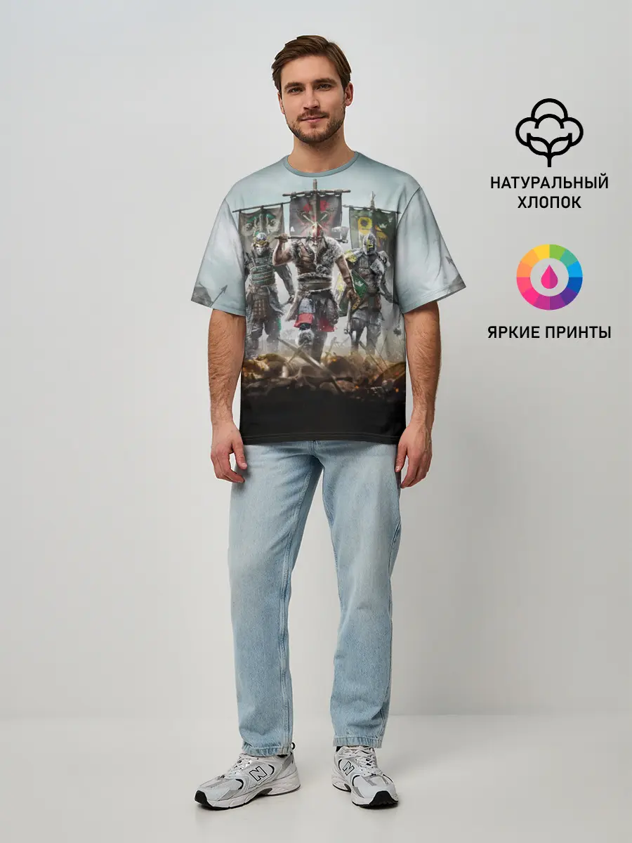 Мужская футболка оверсайз / For Honor