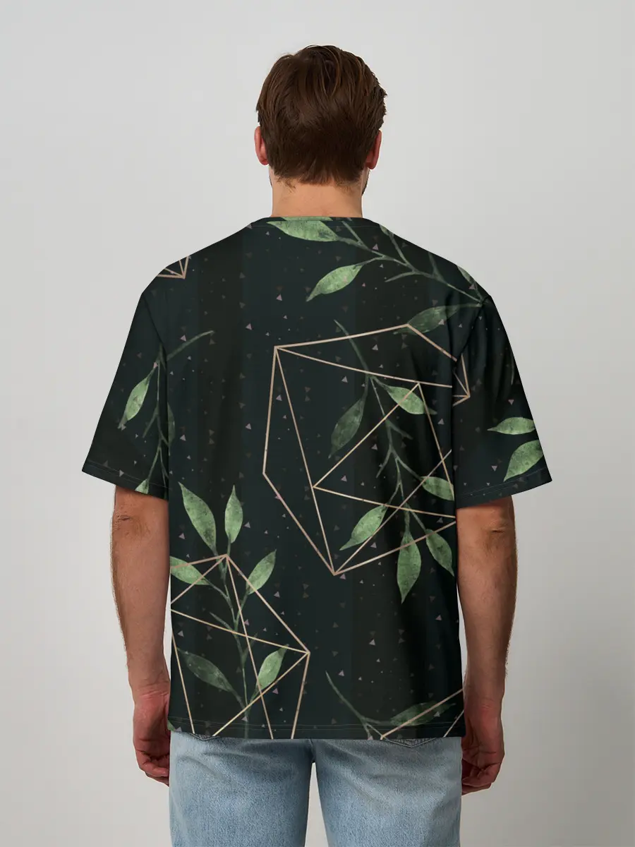 Мужская футболка оверсайз / Геометрия в природе