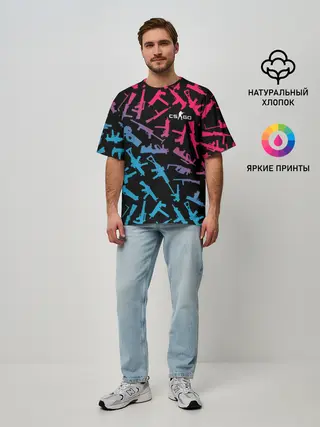 Мужская футболка оверсайз / CS:GO - Weapons