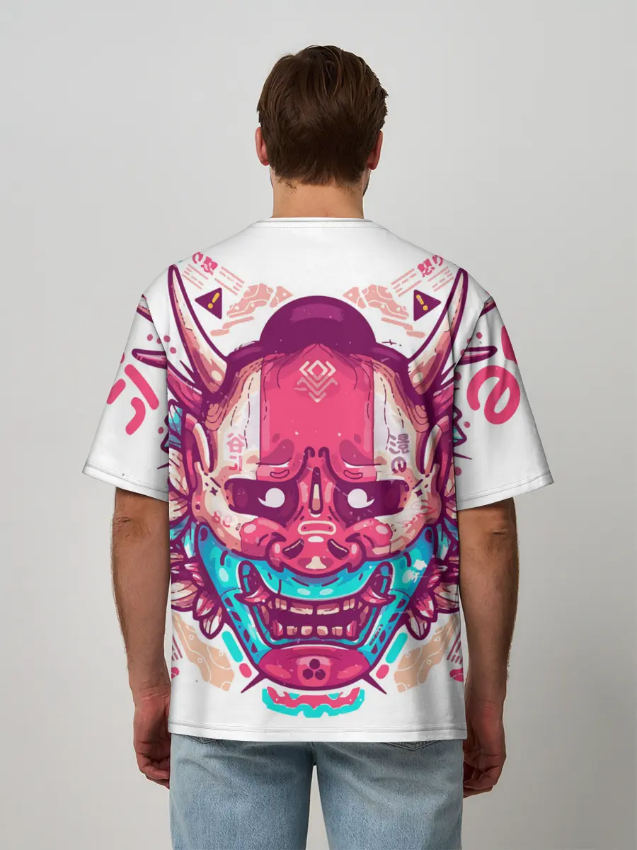 Мужская футболка оверсайз / Маска Ханья светлая