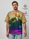 Мужская футболка оверсайз / Радужный Ленин