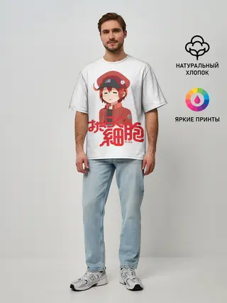 Мужская футболка оверсайз / Sekkekkyuu