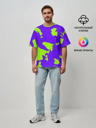 Мужская футболка оверсайз / тeкстура
