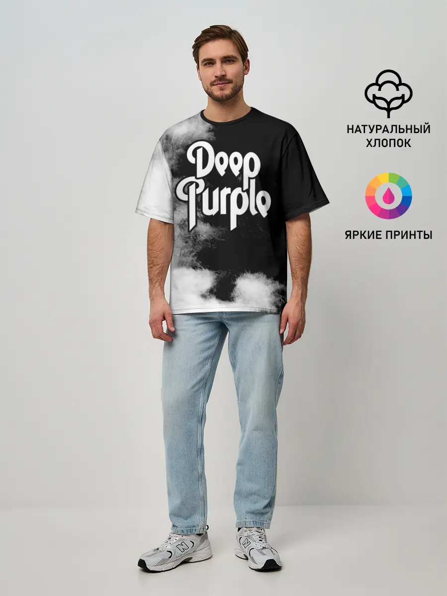 Мужская футболка оверсайз / Deep Purple