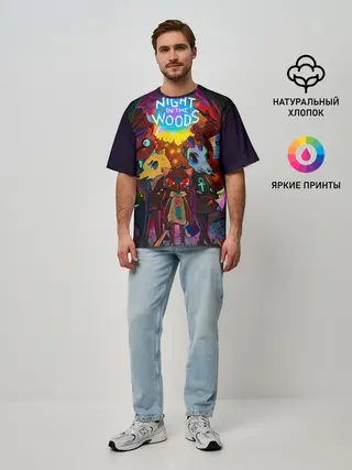Мужская футболка оверсайз / Night in the Woods