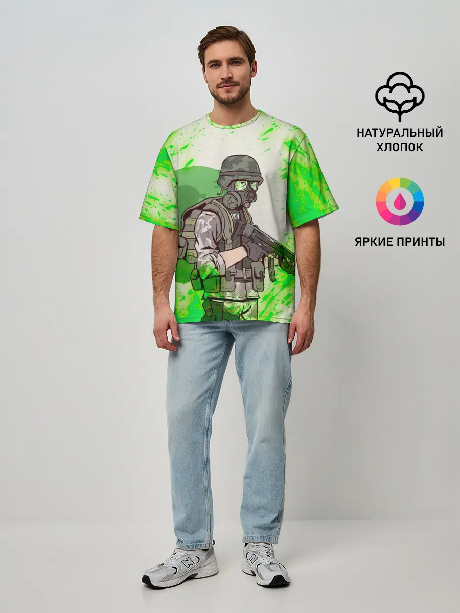 Мужская футболка оверсайз / Opposing Force | HL