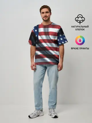 Мужская футболка оверсайз / Символика Америки