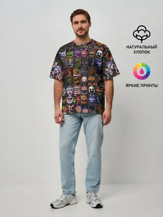 Мужская футболка оверсайз / Five Nights At Freddys