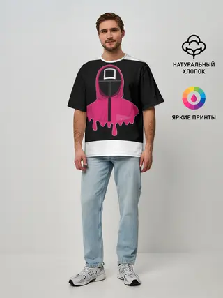 Мужская футболка оверсайз / Игра в кальмара - Squid game