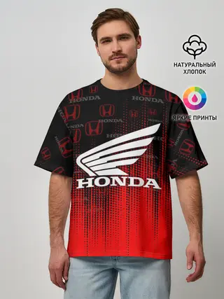 Мужская футболка оверсайз / HONDA