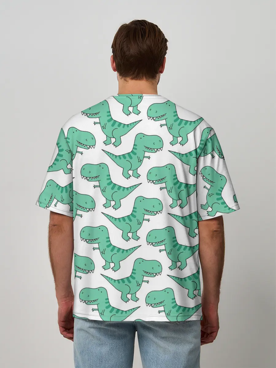 Мужская футболка оверсайз / Динозавры