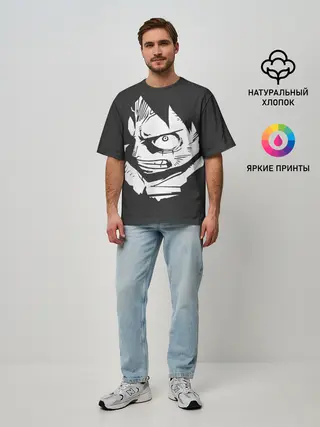 Мужская футболка оверсайз / Злой One piece